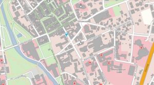 Kartenansicht Innenstadt Bad Kissingen mit Positionsstecknadel